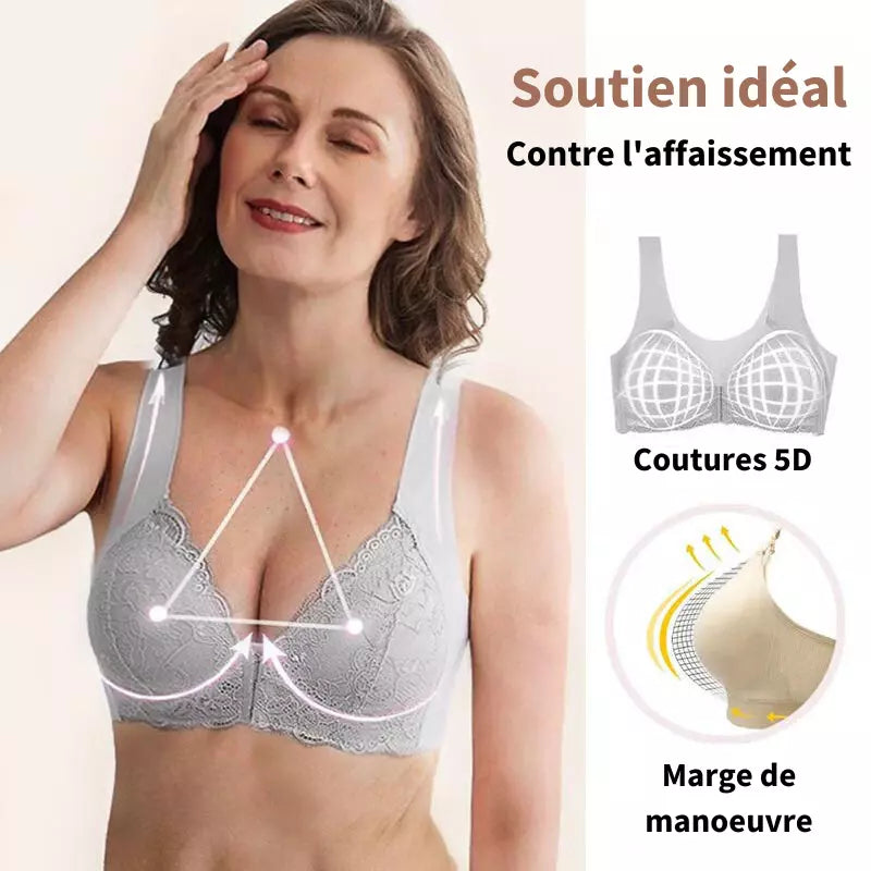 (1 acheté = 3 reçus) Soutien-gorge Sans Fil Galbant Avec Fermeture Frontale